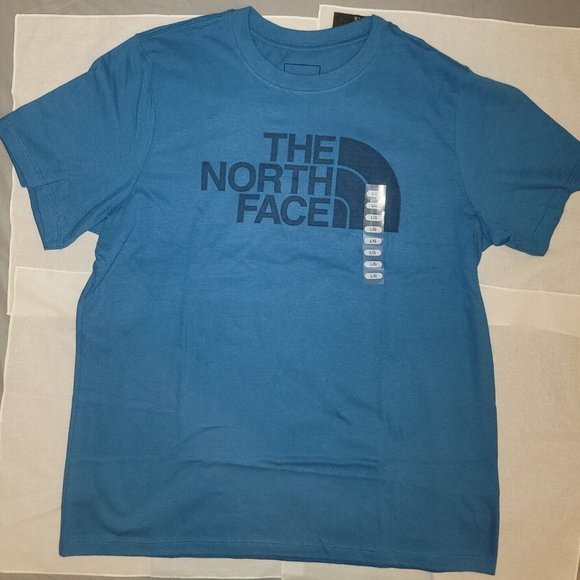 The North Face Women's Small Half Dome T Shirt Cotton Blue - Picture 1 of 5
